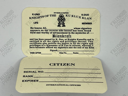 Invisible Empire Imperial Passport The Best of Enemies (2019) Movie Prop Y'allywood Props