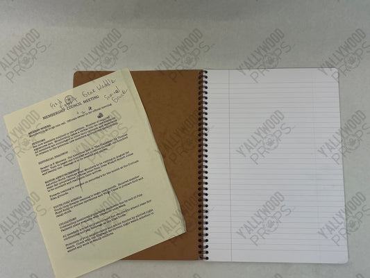 CP Ellis' Personal Notebook The Best of Enemies (2019) Movie Prop Y'allywood Props