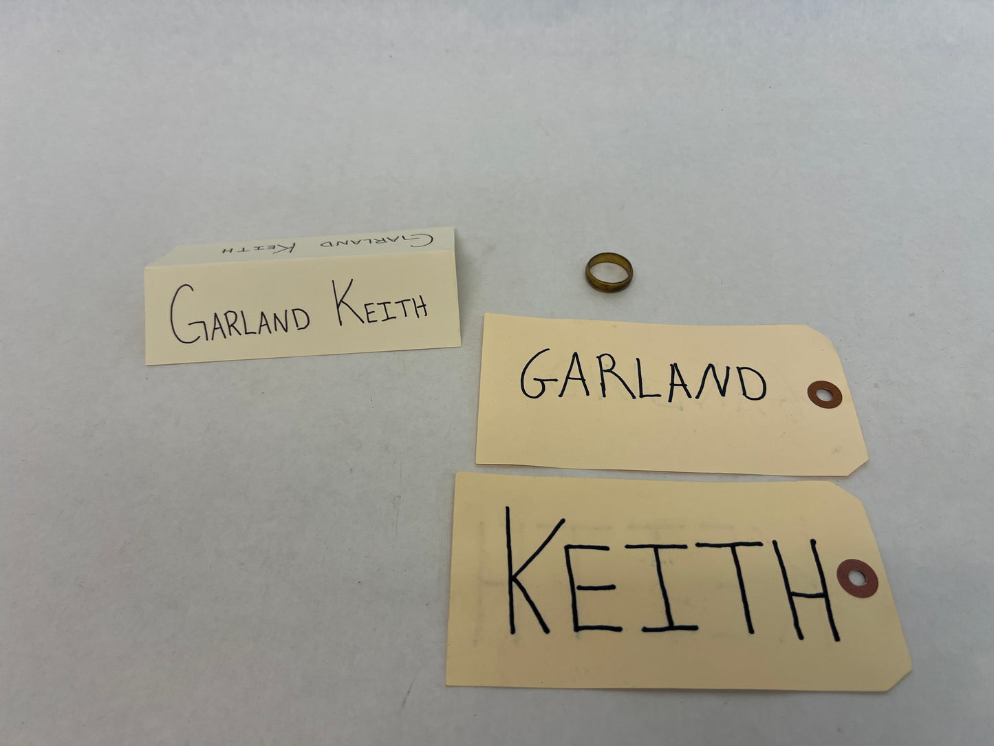 Garland Keith's Ring and Charrette Name Card The Best of Enemies (2019) Movie Prop Y'allywood Props