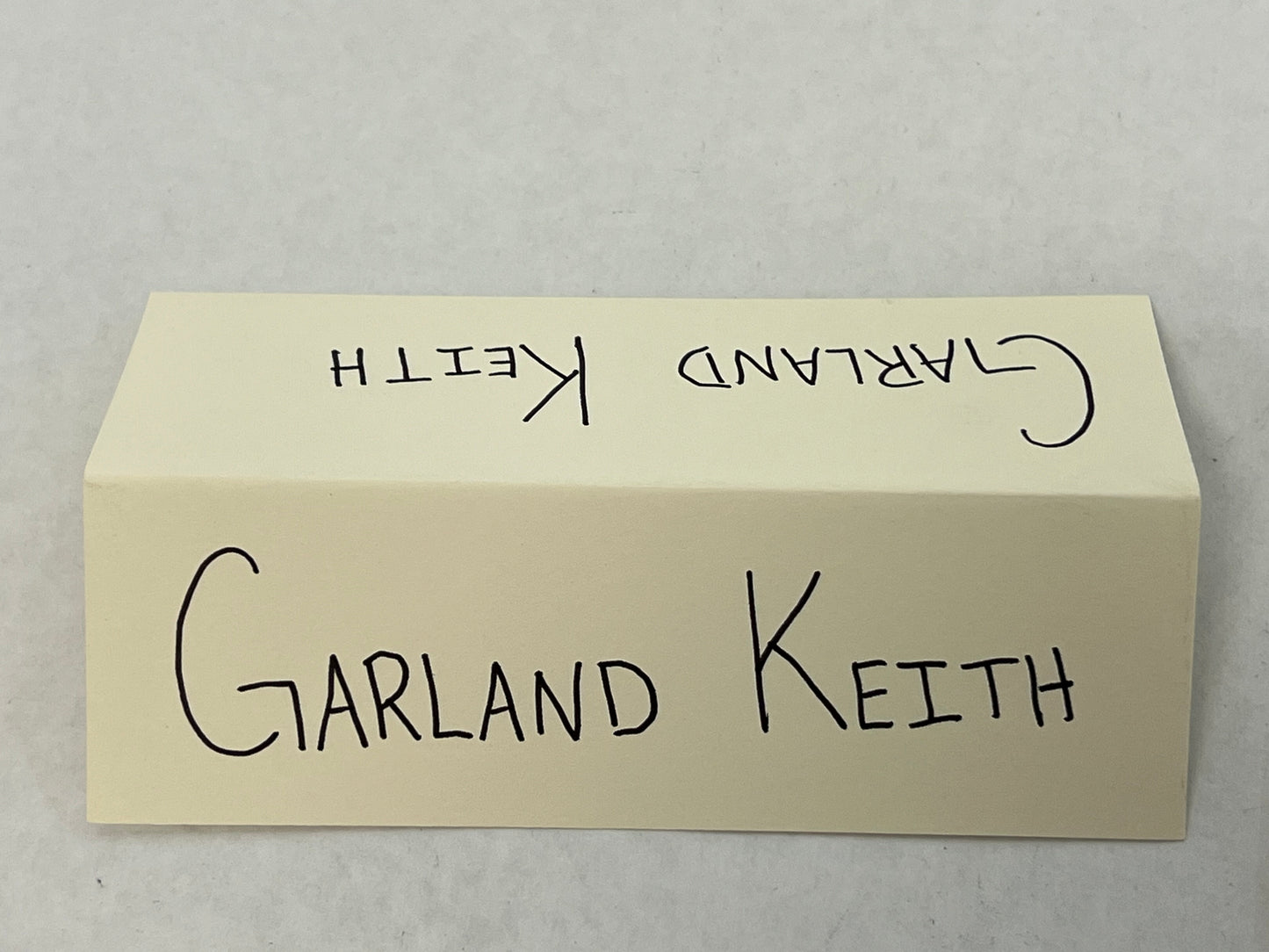 Garland Keith's Ring and Charrette Name Card The Best of Enemies (2019) Movie Prop Y'allywood Props