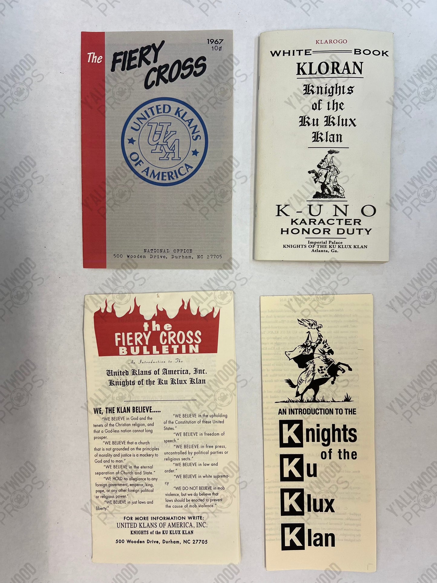 Invisible Empire Flyers The Best of Enemies (2019) Movie Prop Y'allywood Props