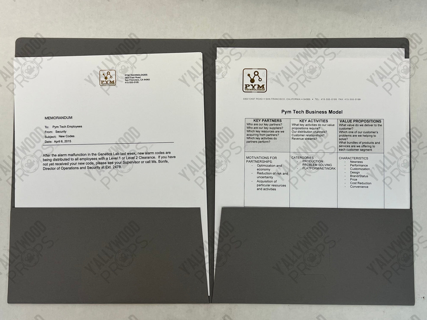 Pym Technologies Folder Ant-Man (2015) Movie Prop Y'allywood Props