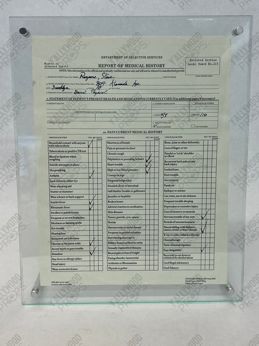 Steve Rogers Medical Records Captain America: Civil War Movie Prop Y'allywood Props