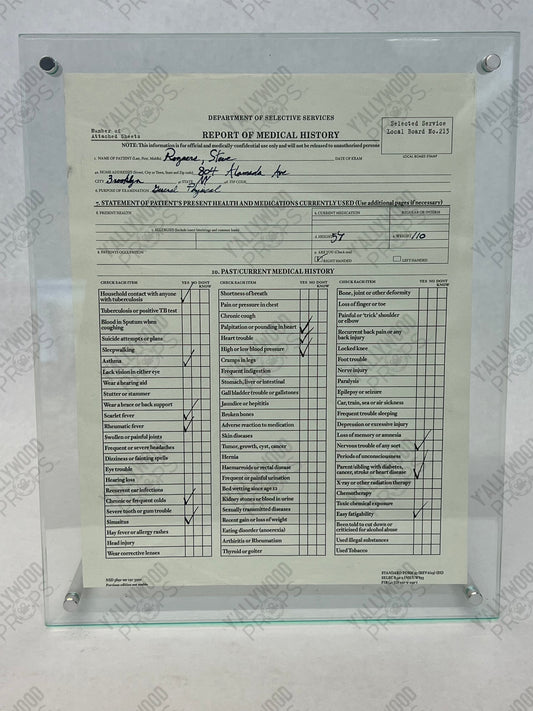 Steve Rogers Medical Records Captain America: Civil War Movie Prop Y'allywood Props