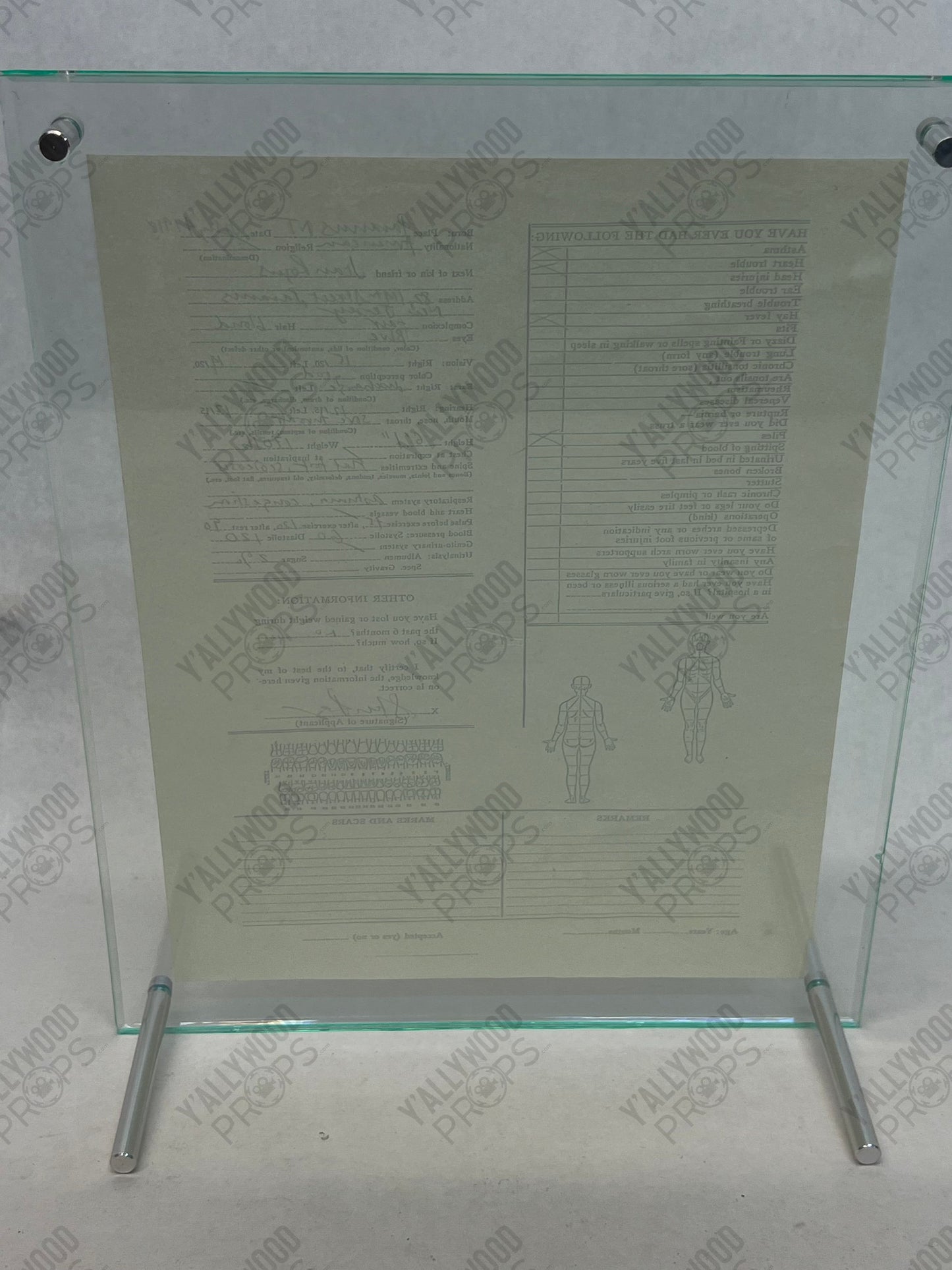 Steve Rogers Medical Records Captain America: Civil War Movie Prop Y'allywood Props