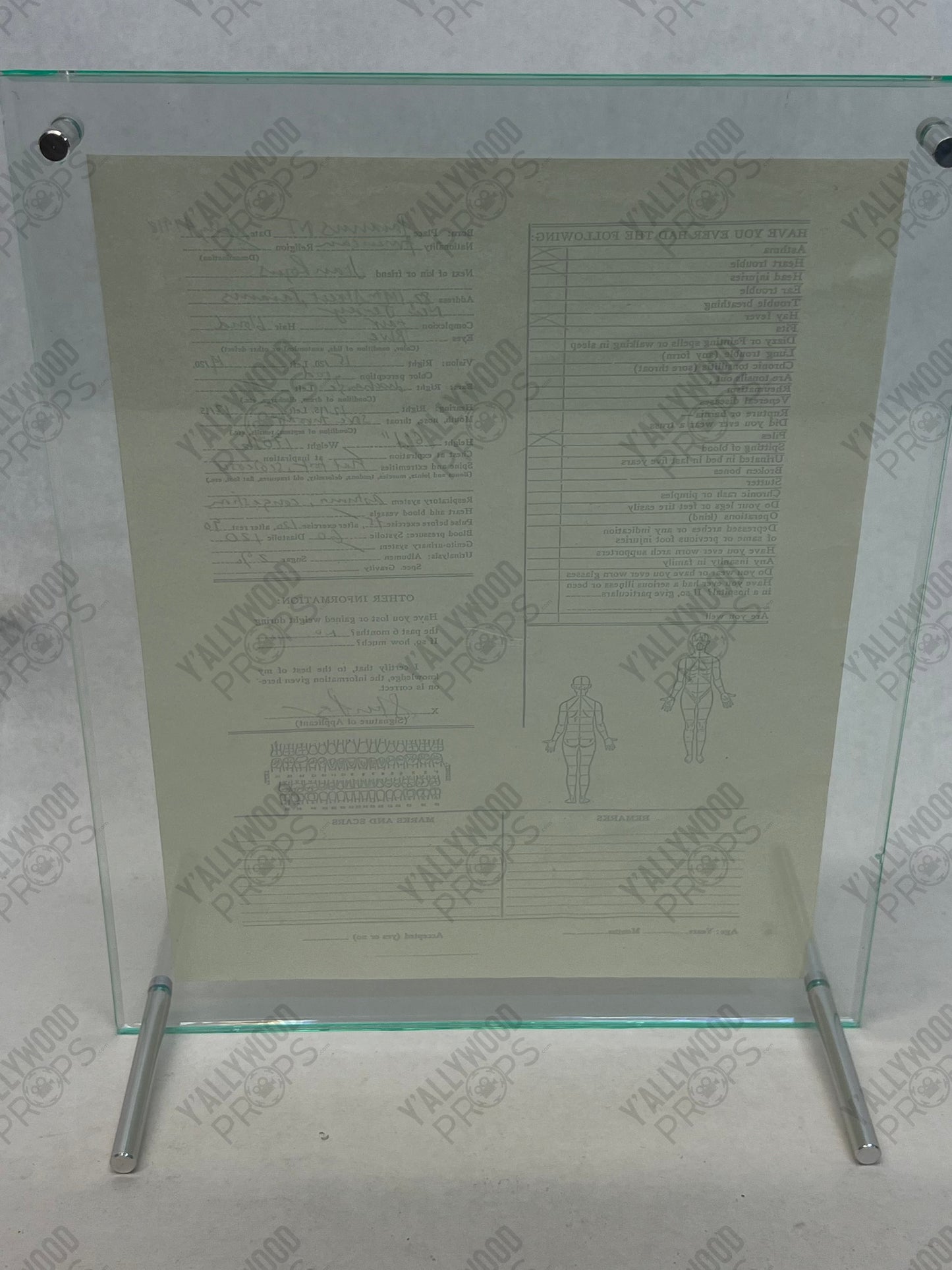 Steve Rogers Medical Records Captain America: Civil War Movie Prop Y'allywood Props