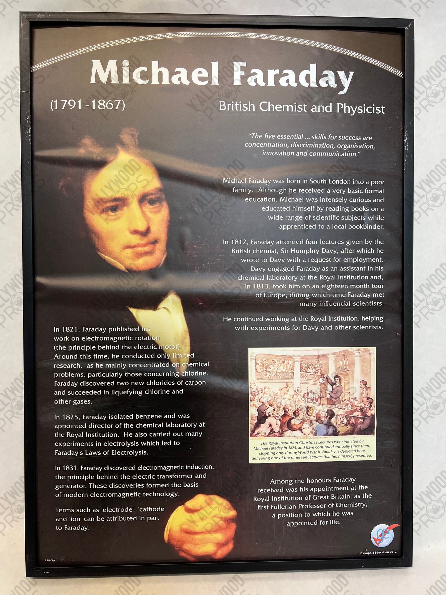 Peter's Chemistry Class Pictures Spider-man: Homecoming Movie Prop Y'allywood Props Michael Faraday