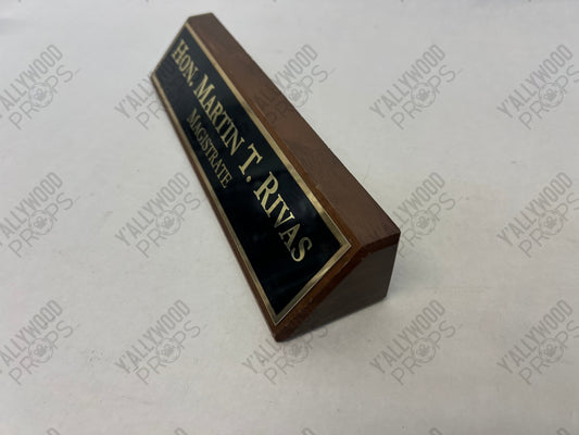 Judge Rivas Nameplate Instant Family (2018) Movie Prop Y'allywood Props