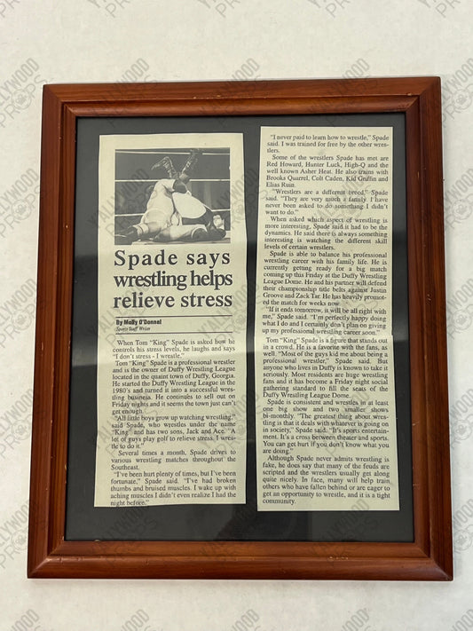 Pictures from Jack Spade's Office, Heels (2021) Movie Prop Y'allywood Props Spade Says Clipping 9x11"