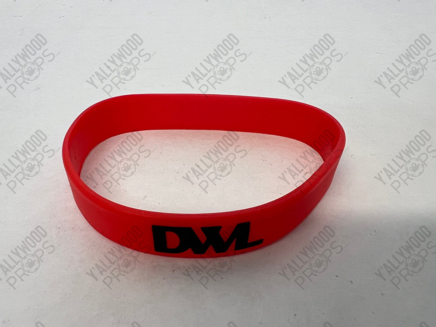 DWL Wristband Merch Heels (2021) Wardrobe Y'allywood Props Solid Red