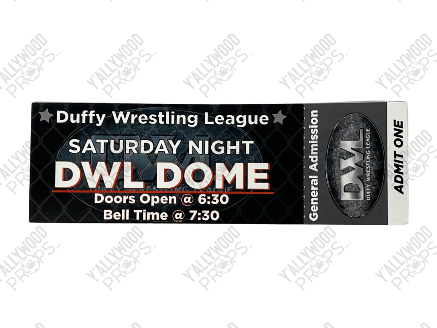 DWL Ticket, Heels (2021) Movie Prop Y'allywood Props
