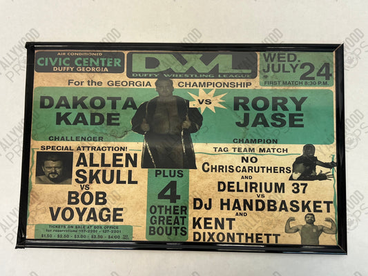 DWL Dome Lobby Posters Heels (2021) Movie Prop Y'allywood Props Landscaped Dakota Kade VS Rory Jase