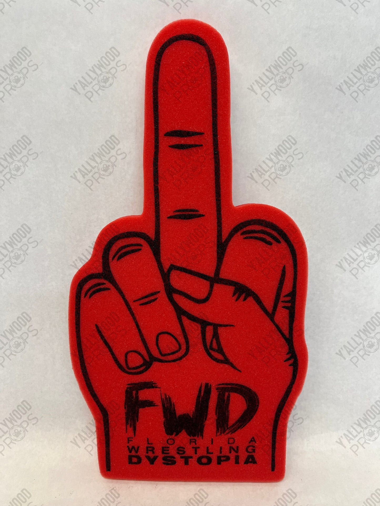 FWD Middle Finger Foam Hand, Heels (2021) Movie Prop Y'allywood Props