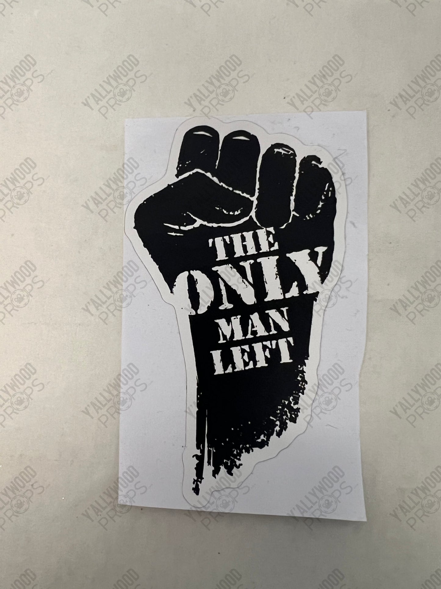 The Only Man Left Merch Table S2E4 Heels (2021) Wardrobe Y'allywood Props Sticker