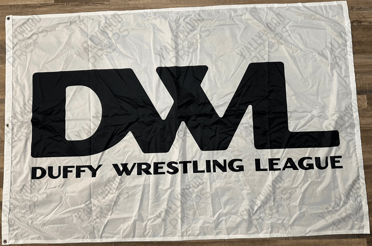 White DWL Flag, Heels (2021) Movie Prop Y'allywood Props 4x6' grommets on left