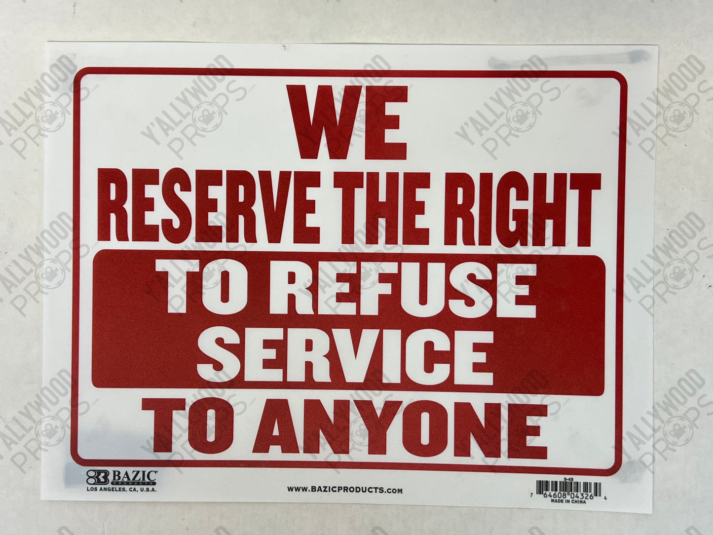 DWL Dome Concessions/Merch Booth Lobby Posters Heels (2021) Movie Prop Y'allywood Props Right to Refuse Service