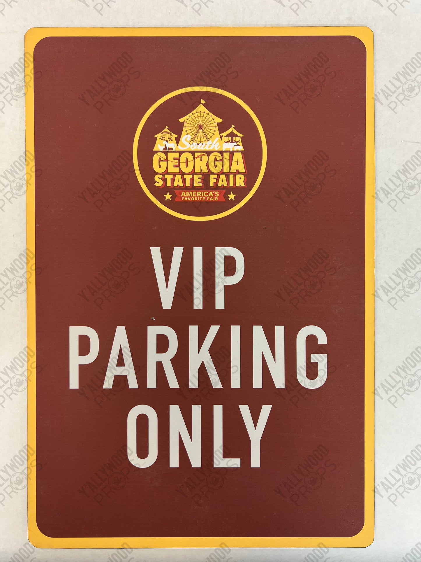 Georgia State Fair VIP Parking Signs S2E1 Heels (2021) Movie Prop Y'allywood Props Unused