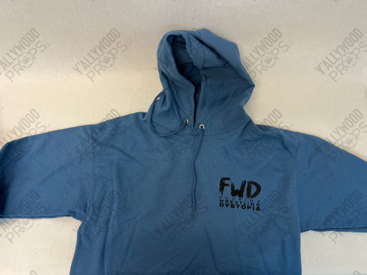 FWD Sand Blue FWD Merch Hoodie Sweatshirt, Heels (2021) Wardrobe Y'allywood Props