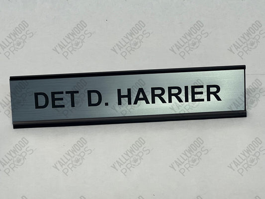 Detective Don Harrier's Nameplate The Outsider (2020) Movie Prop Y'allywood Props