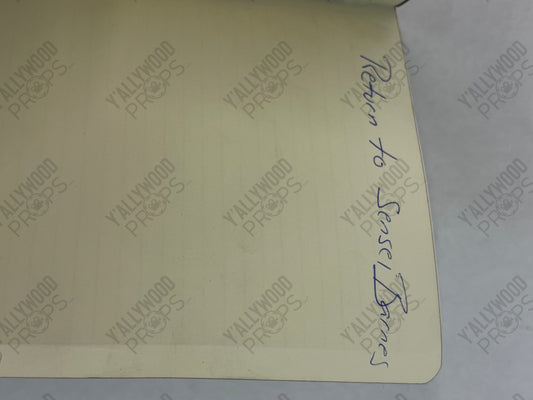 Sensei Barnes Notebook S6E4 Cobra Kai Movie Prop Y'allywood Props