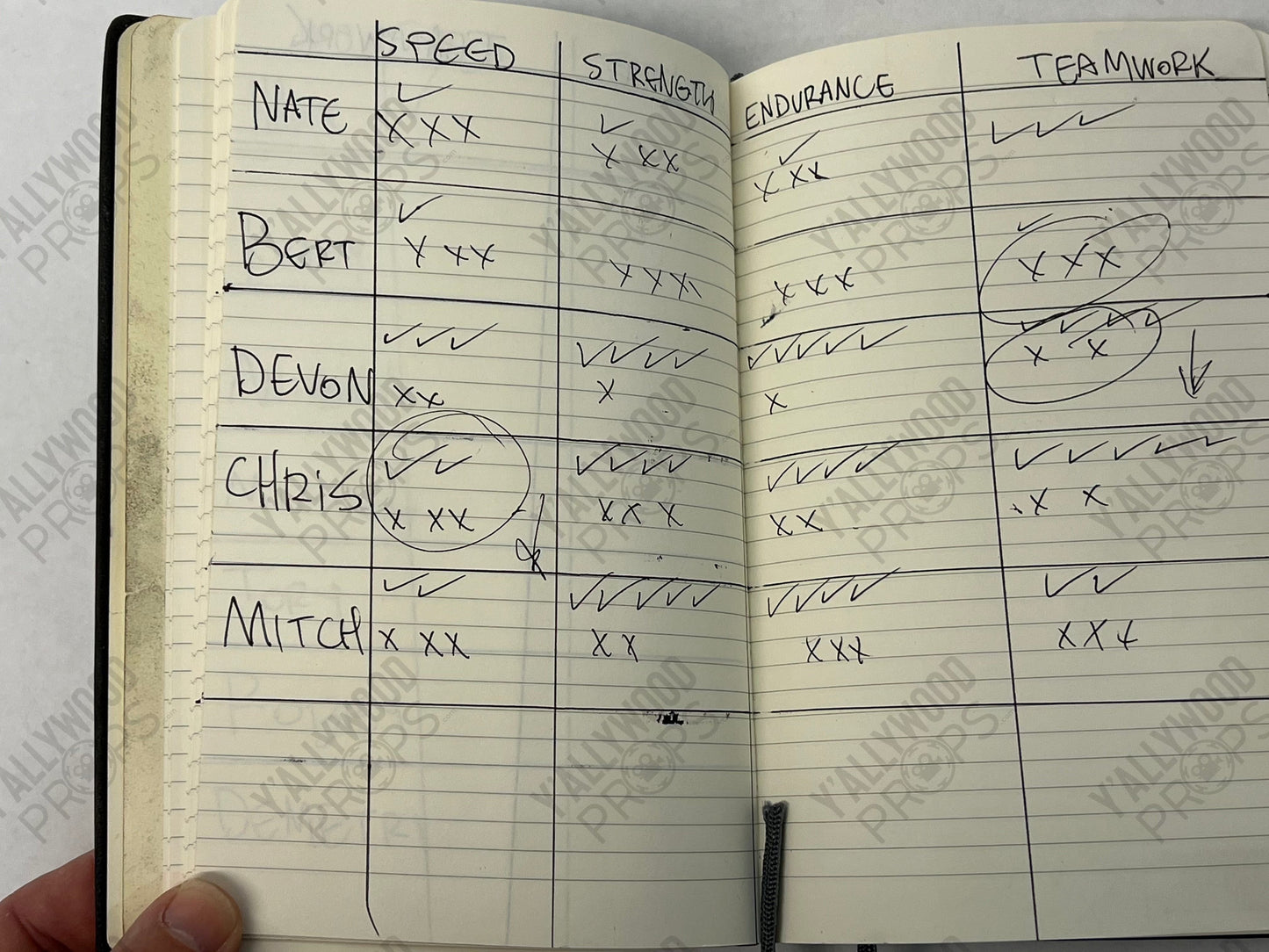 Sensei Barnes Notebook S6E4 Cobra Kai Movie Prop Y'allywood Props