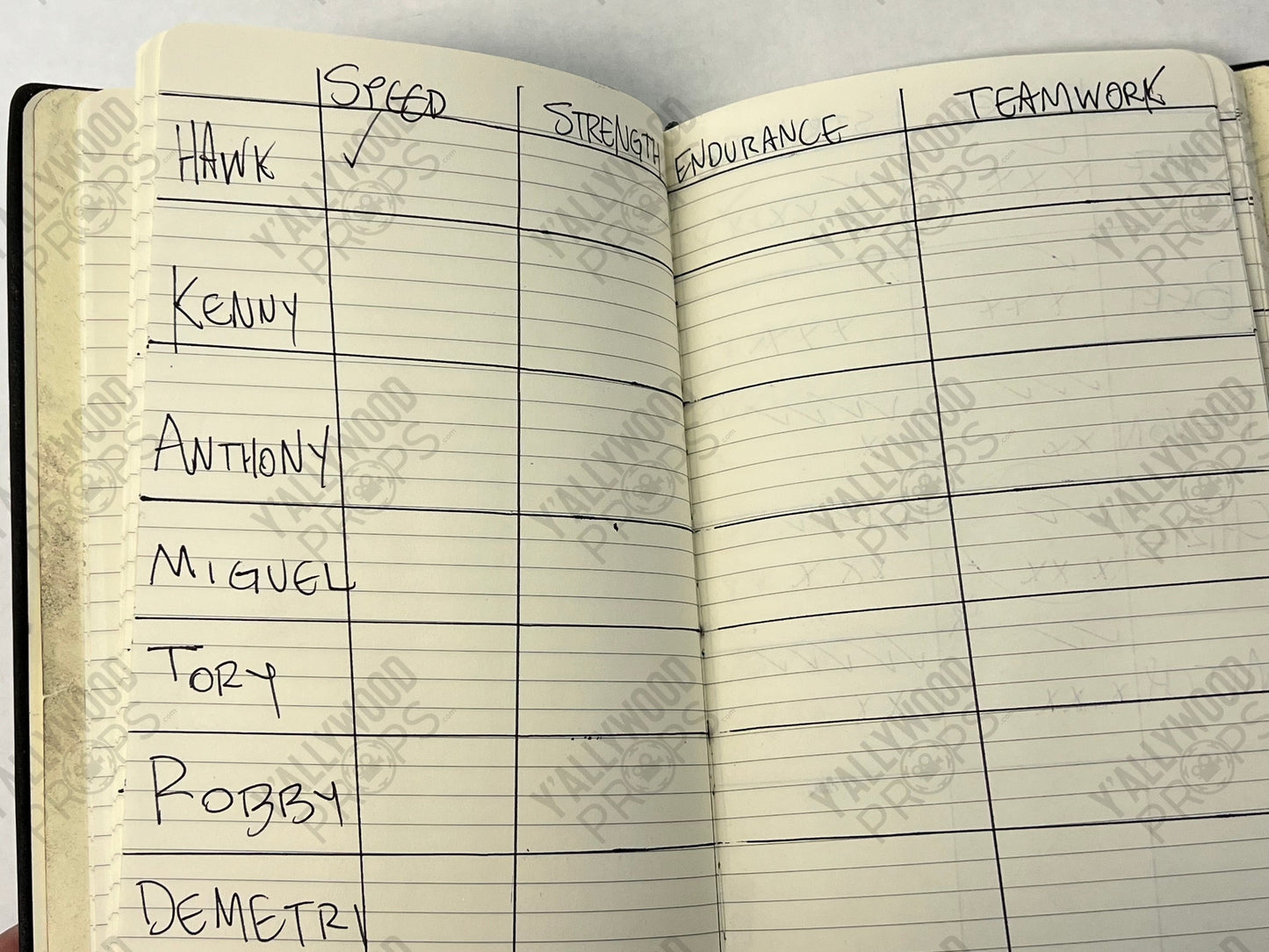 Sensei Barnes Notebook S6E4 Cobra Kai Movie Prop Y'allywood Props