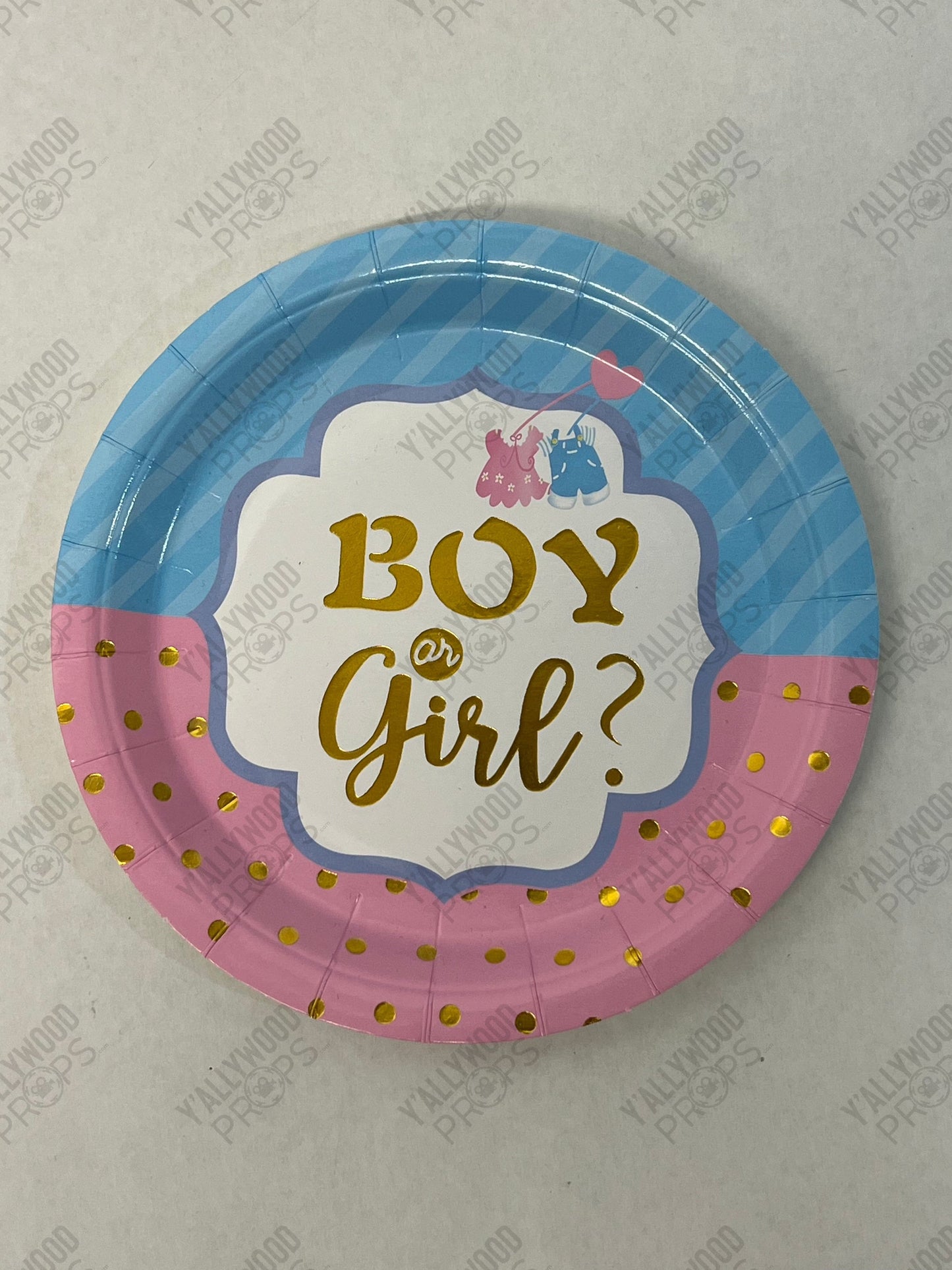 Johnny's Baby's Gender Reveal Party S6E3 Cobra Kai Movie Prop Y'allywood Props 7" Plate