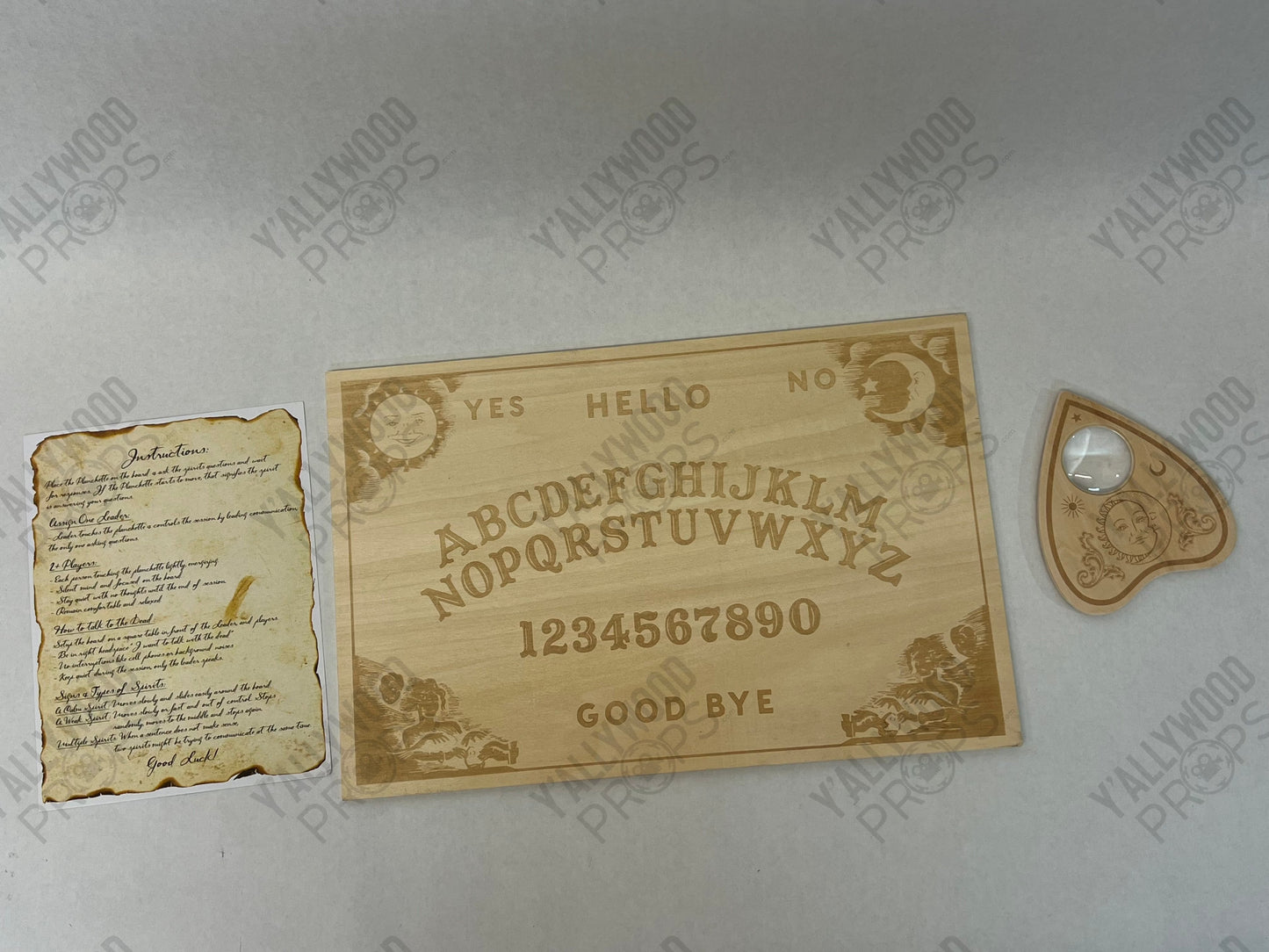 Ouija Board from Sleepover S6E3 Cobra Kai Movie Prop Y'allywood Props Smaller Backup 14x9"