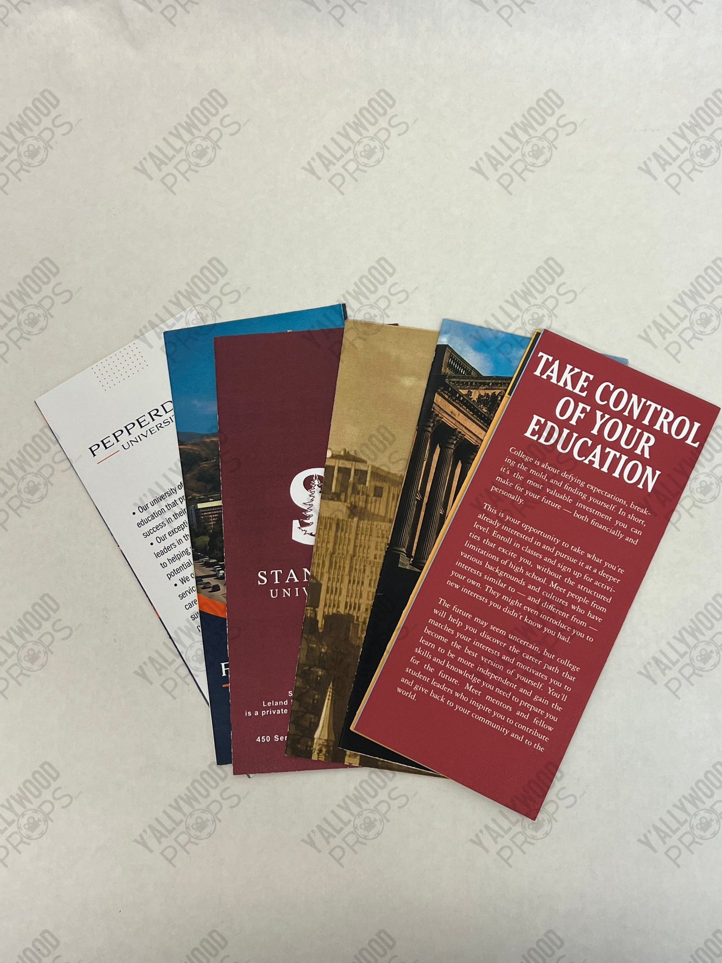 Sam's College Brochures S6E2 Cobra Kai Movie Prop Y'allywood Props