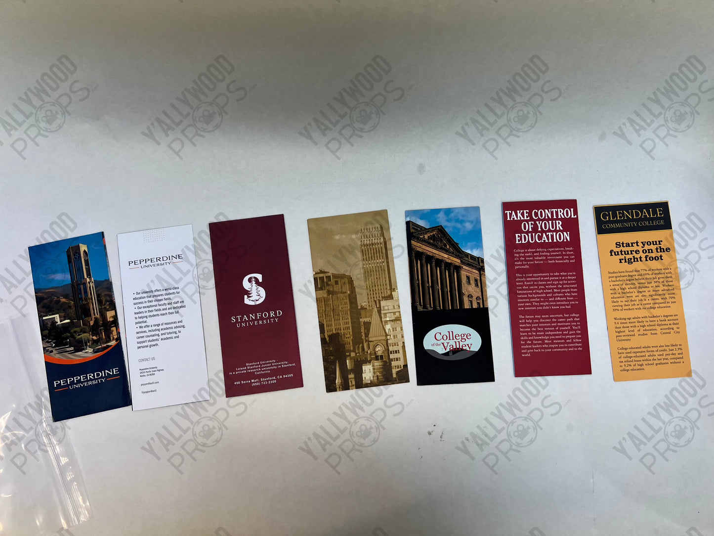 Sam's College Brochures S6E2 Cobra Kai Movie Prop Y'allywood Props