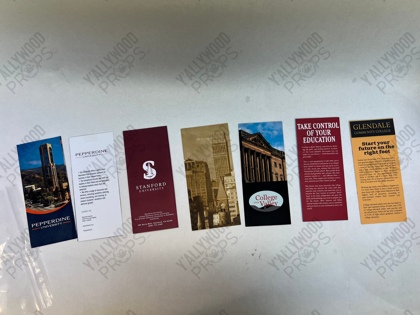 Sam's College Brochures S6E2 Cobra Kai Movie Prop Y'allywood Props