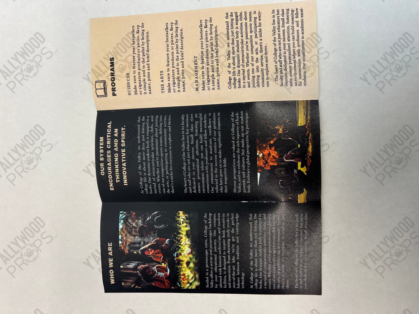 College Brochures S6E2 Cobra Kai Movie Prop Y'allywood Props