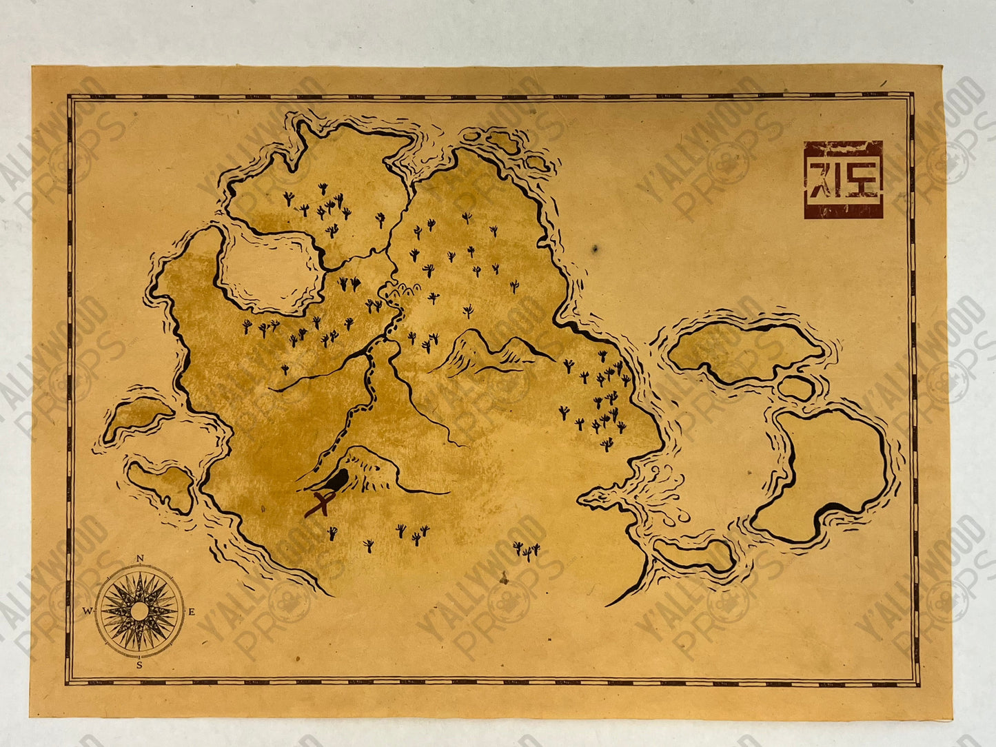 Kreese's Dagger Map S6E2 Cobra Kai Movie Prop Y'allywood Props clean edges not folded