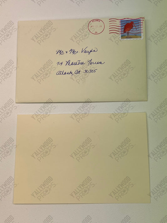 Hero Thank You Note Envelope from Survivor’s Remorse Movie Prop Y'allywood Props