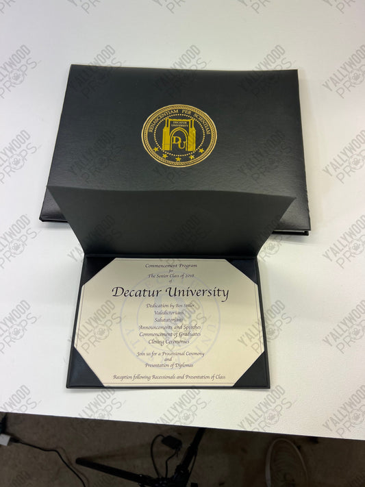 Diploma & Program from Life of the Party Movie Prop Y'allywood Props