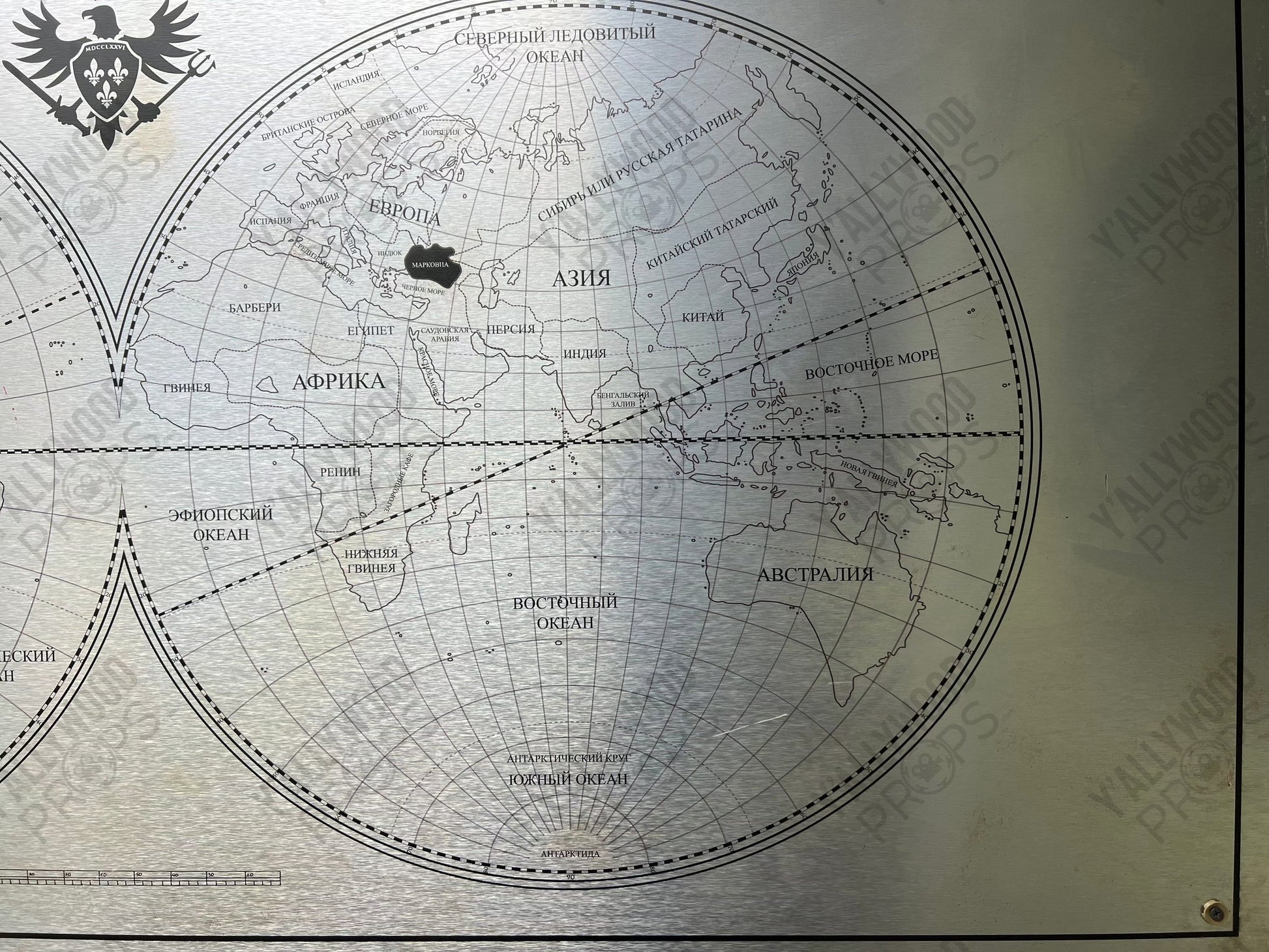 DC Comics Markovia World Map Movie Prop Y'allywood Props