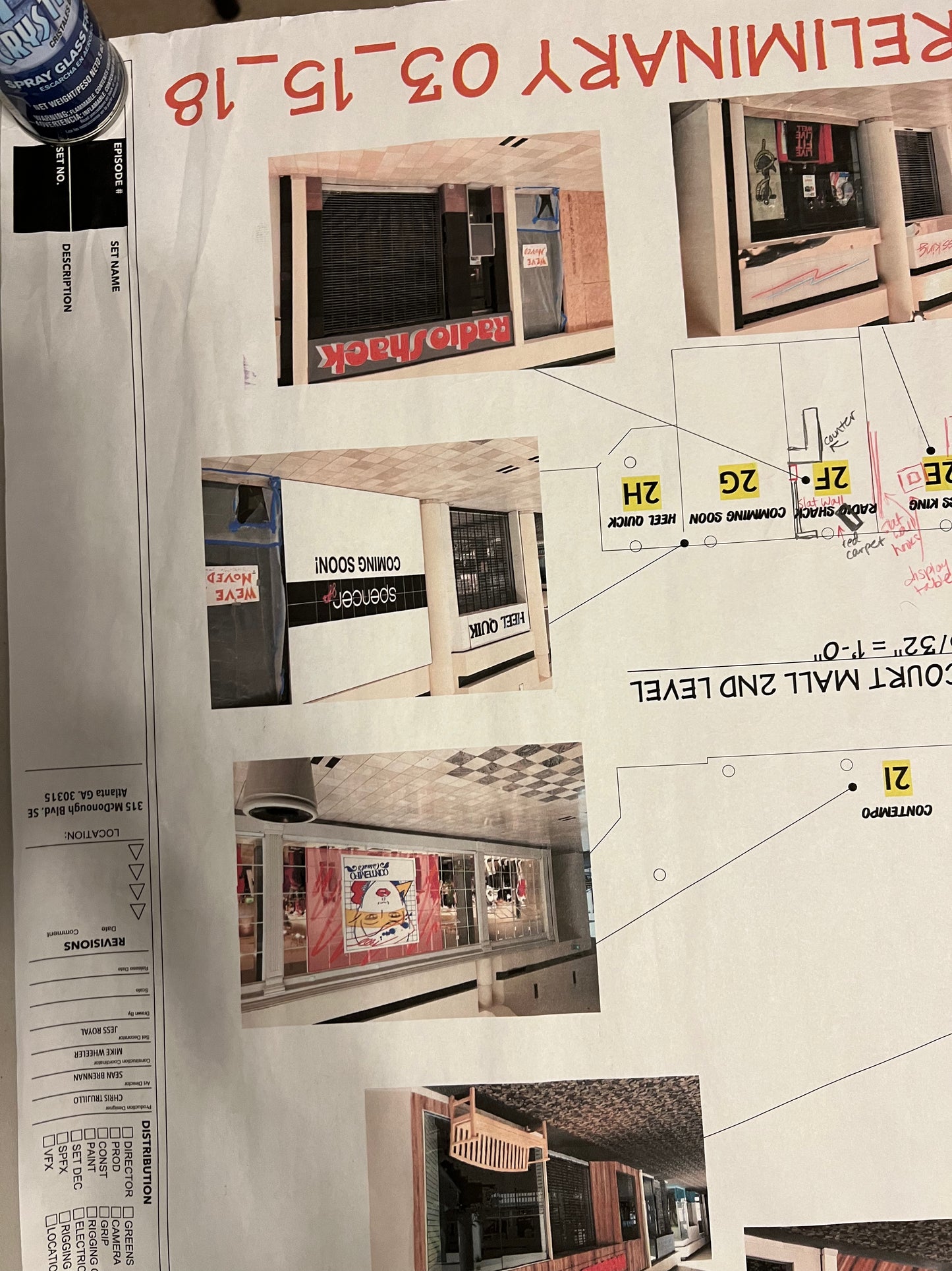 Blueprint for Starcourt Mall Level 2 Stranger Things Movie Prop Y'allywood Props