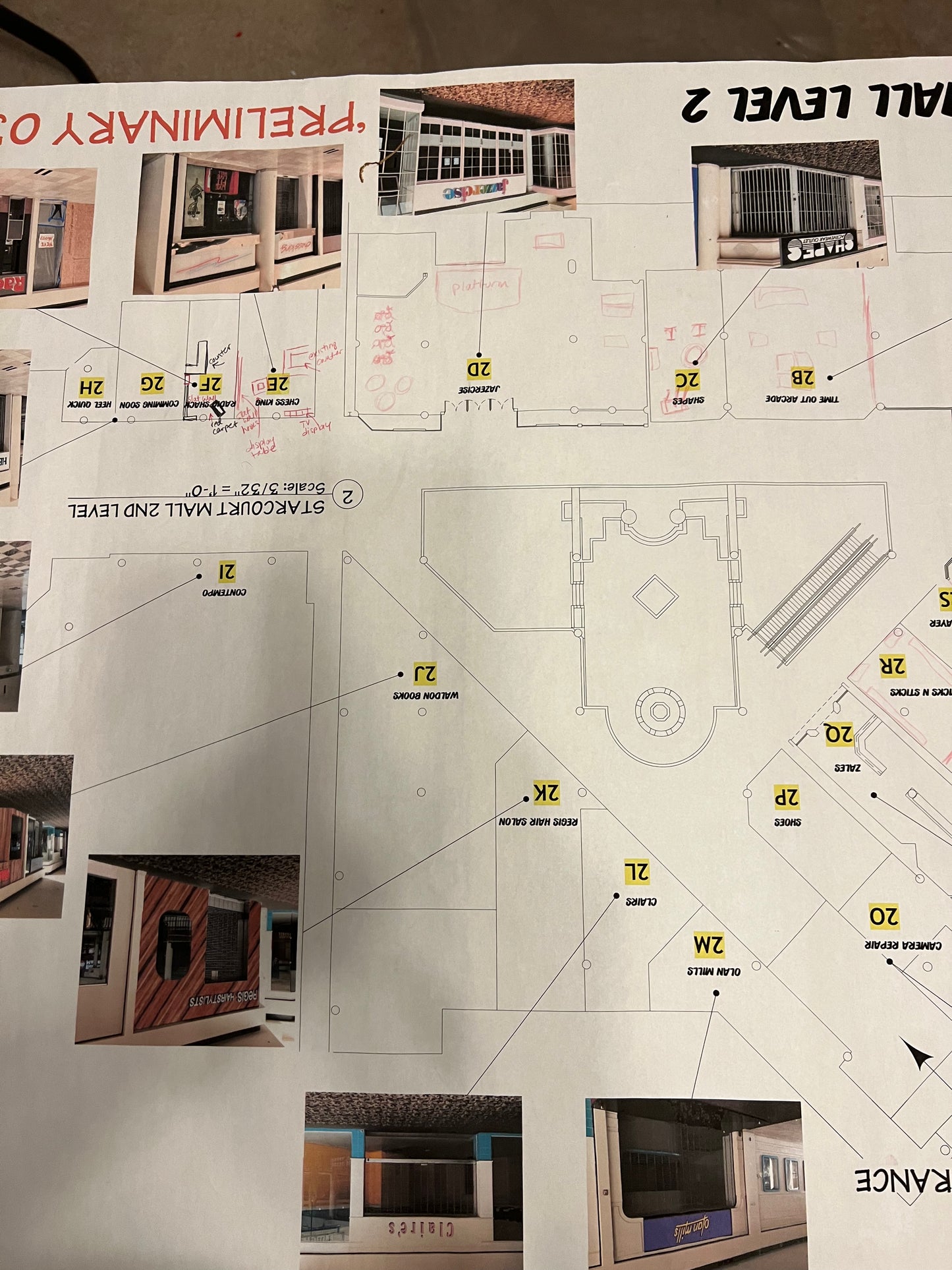 Blueprint for Starcourt Mall Level 2 Stranger Things Movie Prop Y'allywood Props