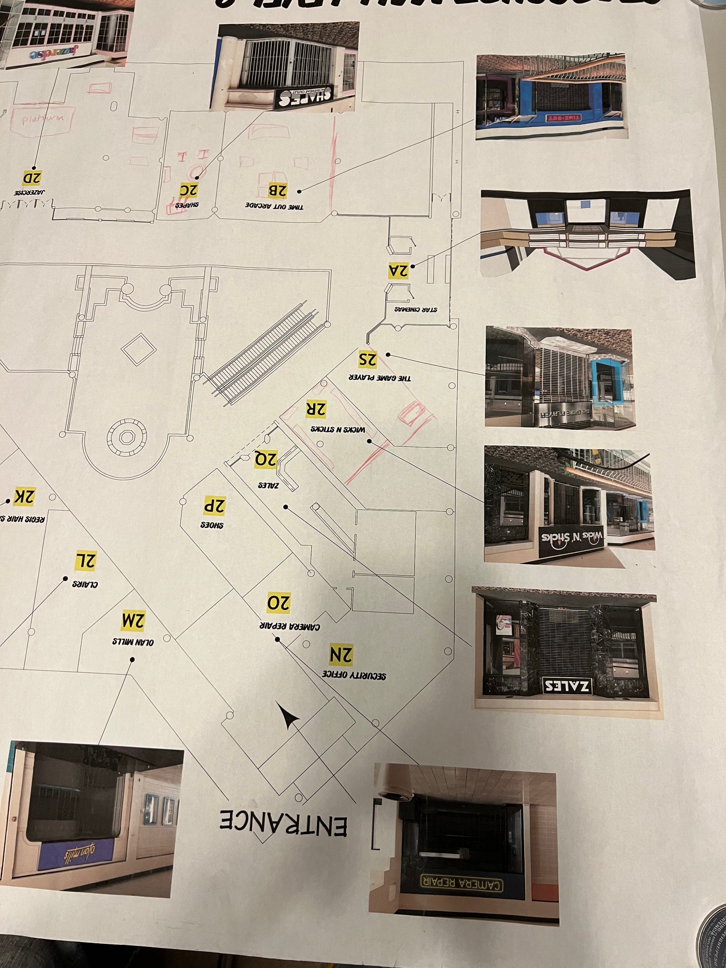 Blueprint for Starcourt Mall Level 2 Stranger Things Movie Prop Y'allywood Props