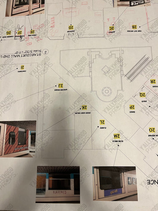 Blueprint for Starcourt Mall Level 2 Stranger Things Movie Prop Y'allywood Props