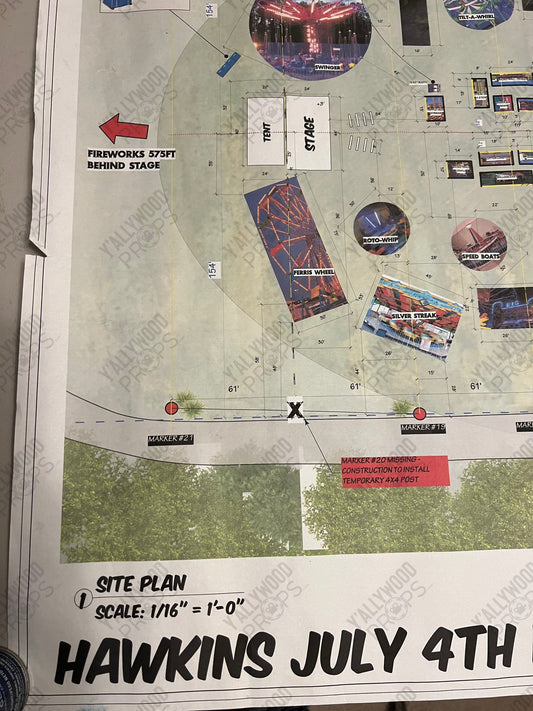 Blueprint Hawkins July 4th Fair Stranger Things Movie Prop Y'allywood Props