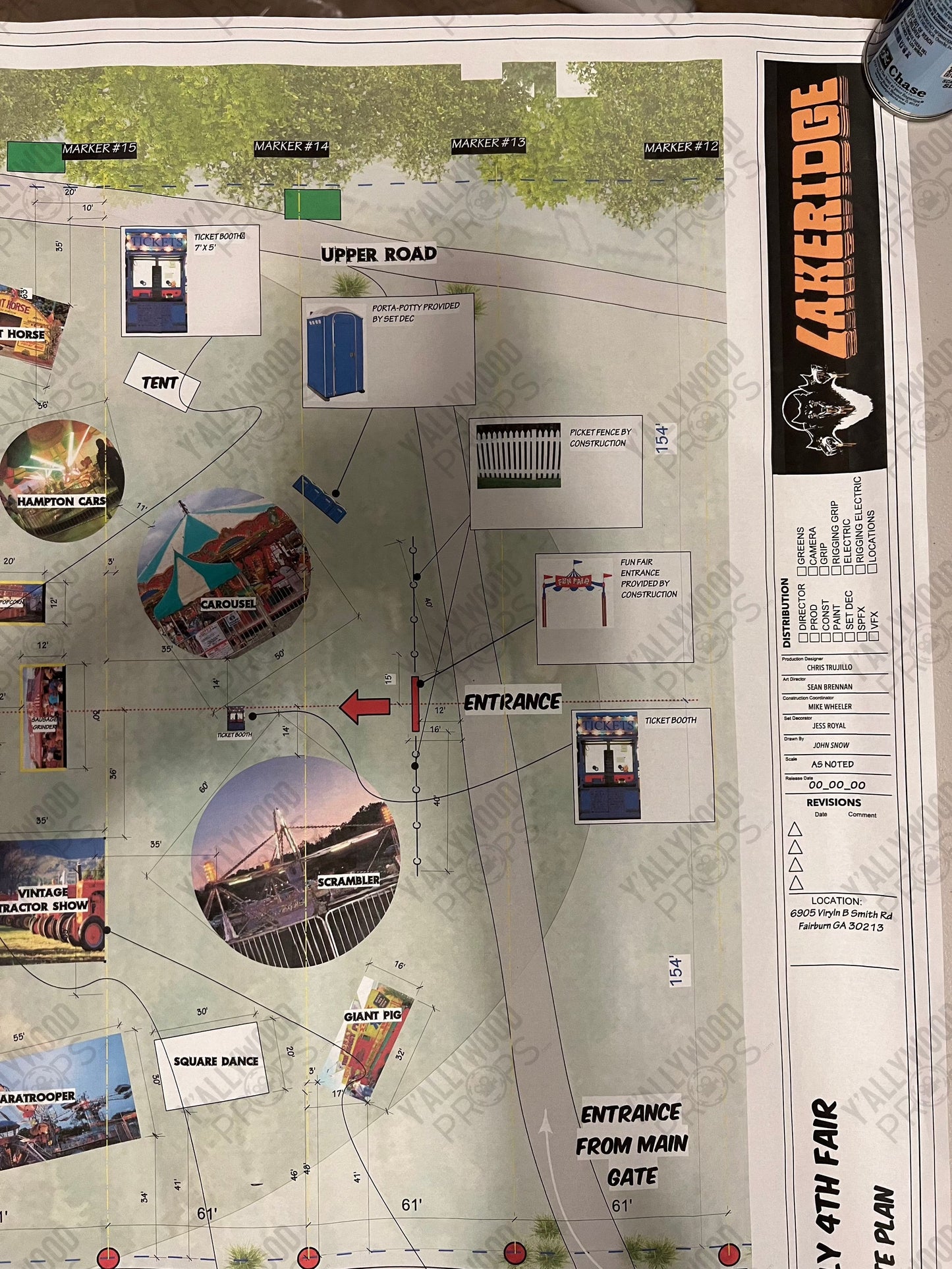 Blueprint Hawkins July 4th Fair Stranger Things Movie Prop Y'allywood Props