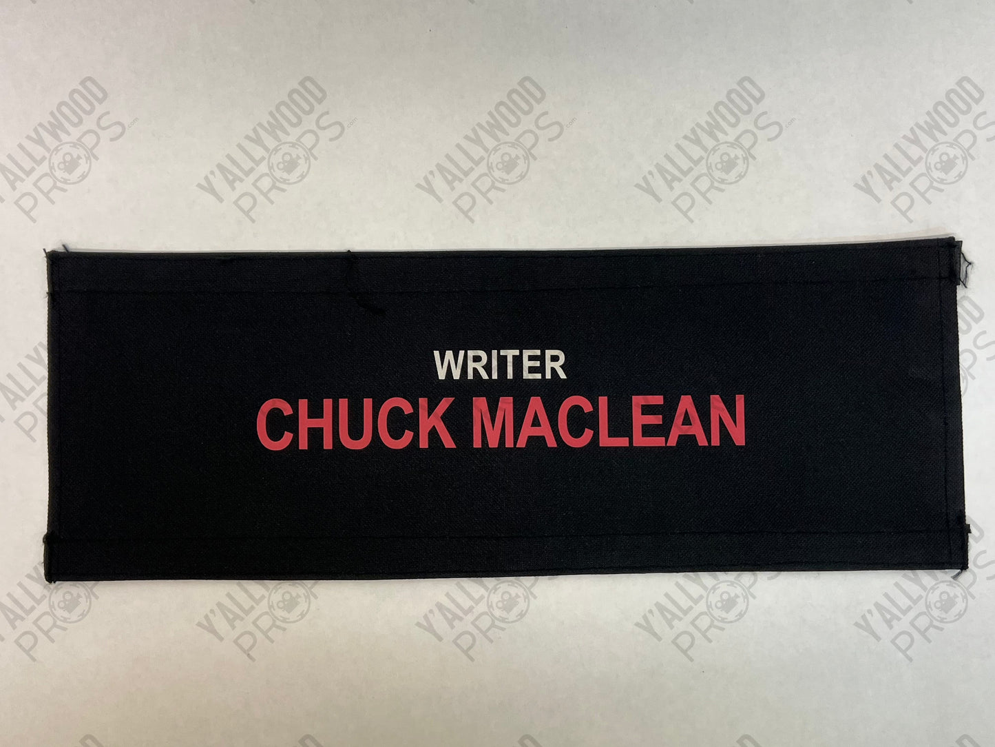 Samaritan (2022) Production Used Velcro Chairback Names Movie Prop Y'allywood Props Chuck Maclean Writer