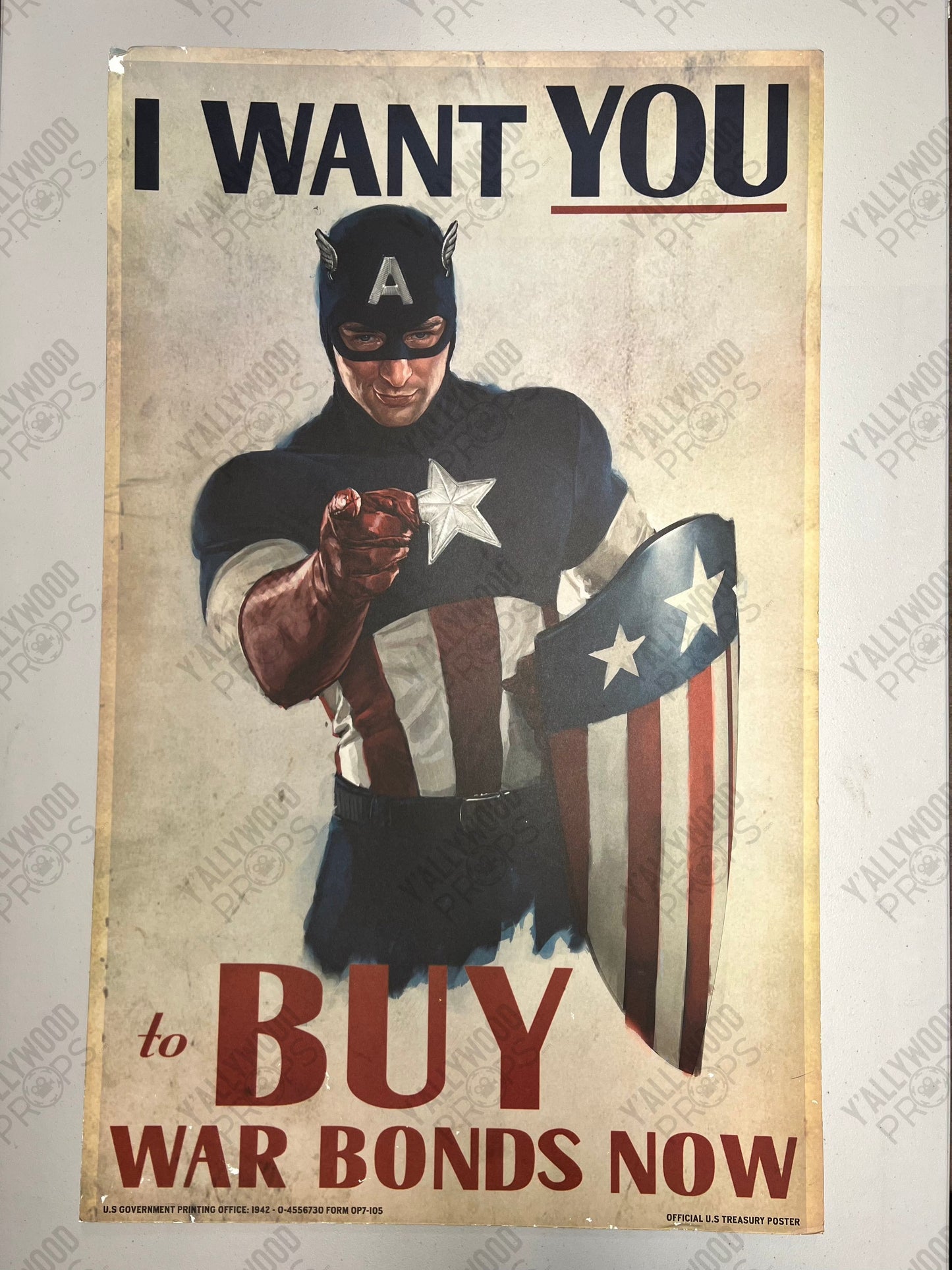 I Want You War Bonds Sign Captain America: The First Avenger Movie Prop Y'allywood Props