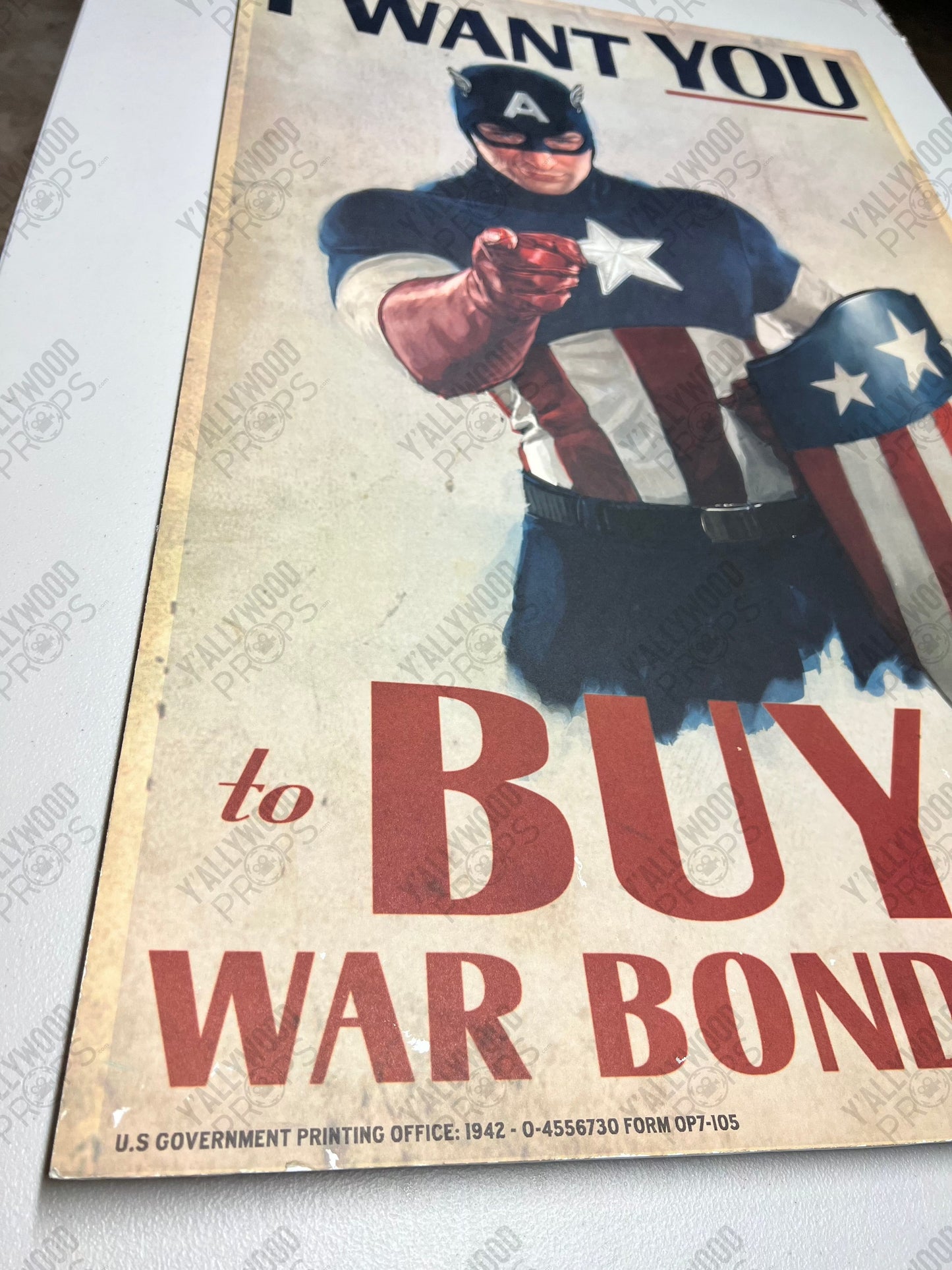 I Want You War Bonds Sign Captain America: The First Avenger Movie Prop Y'allywood Props