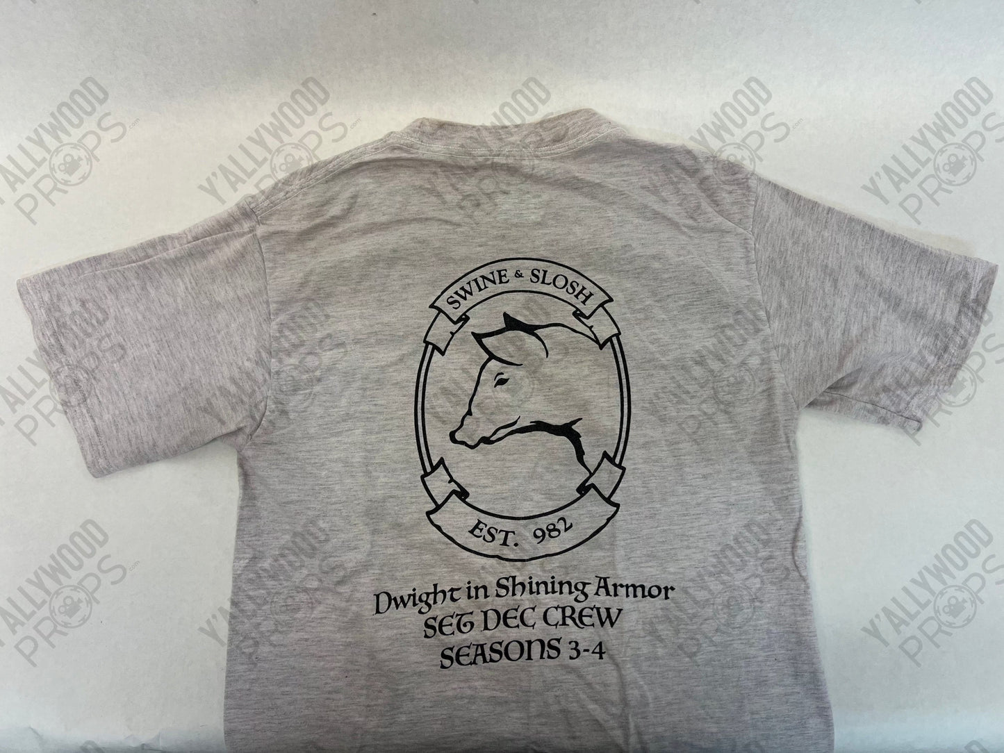 Dwight in Shining Armor (2018-2021) T-Shirt Cast & Crew Gift Wardrobe Y'allywood Props