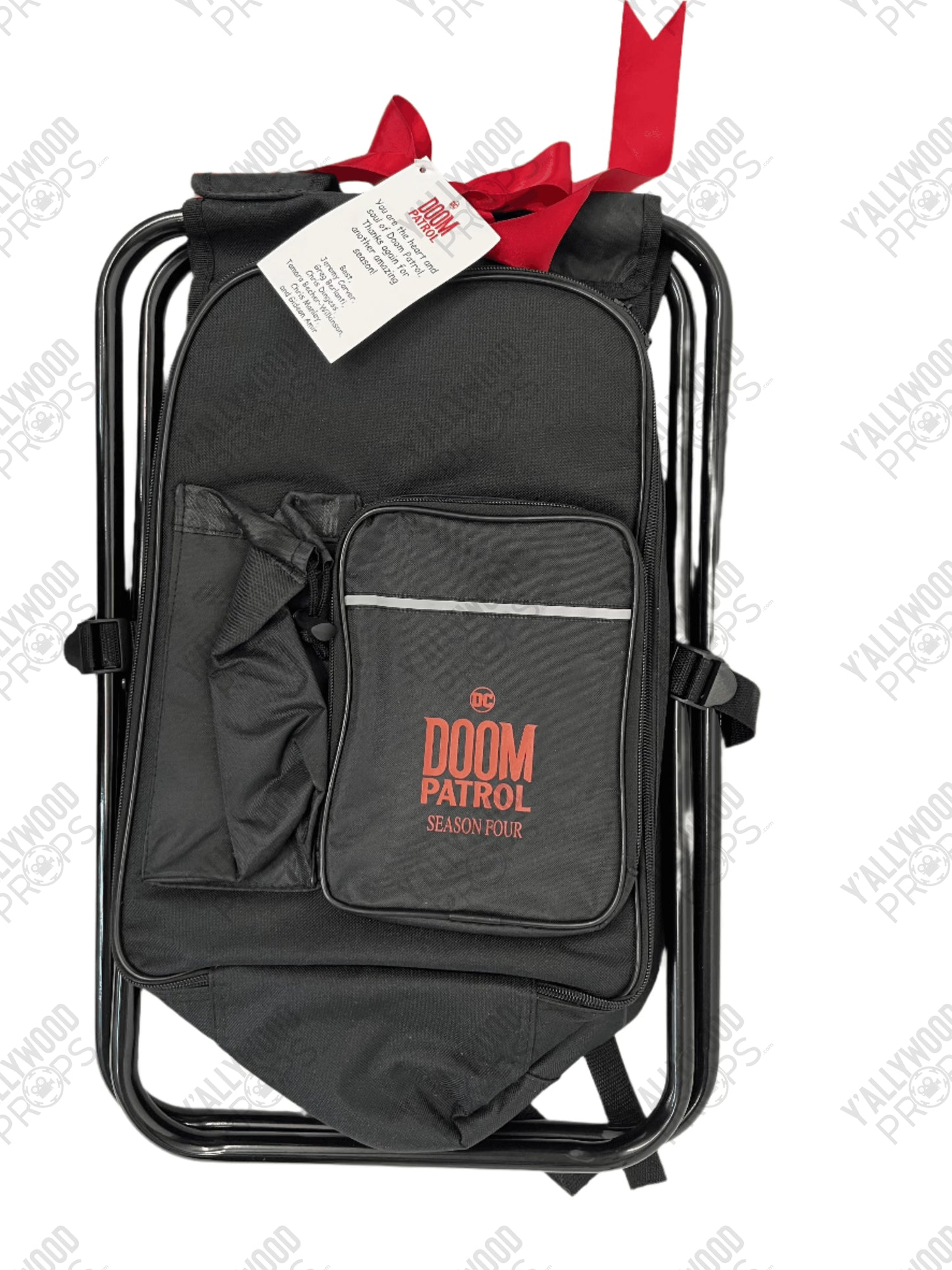 Doom Patrol Camp Chair/Backpack Cast & Crew Gift Movie Prop Y'allywood Props