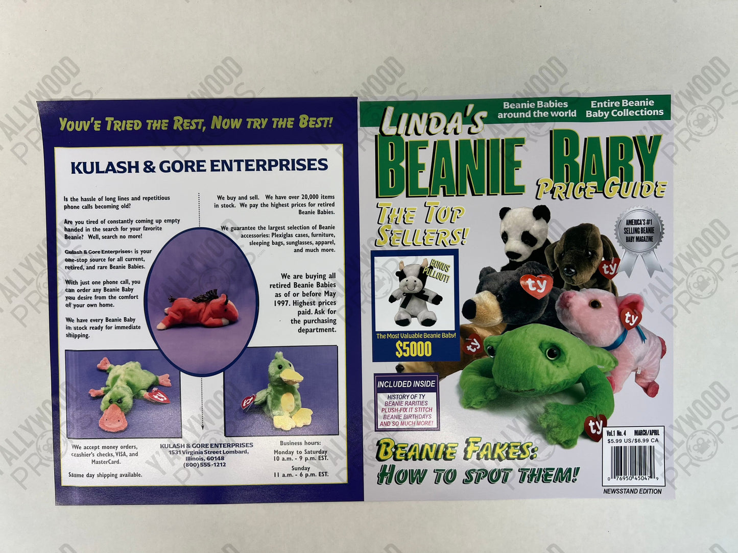 Linda's Beanie Baby Price Guide The Beanie Bubble (2023) Movie Prop Y'allywood Props Green Cover Production Backup
