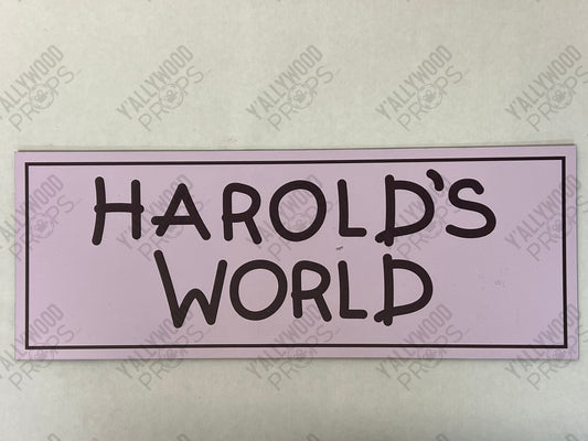 Harold's World Signs Harold and the Purple Crayon (2024) Memorabilia Y'allywood Props Harold's World 16"x6" Light Purple