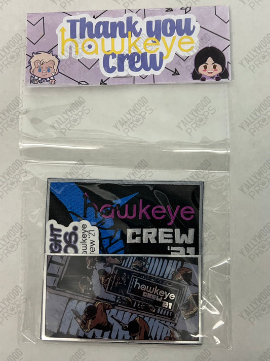 Hawkeye (2021) Cast & Crew Patch & Stickers Movie Prop Y'allywood Props